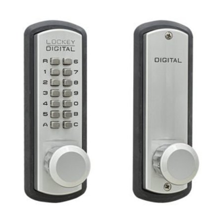 LOCKEY Mechanical Keyless Combination Passage Knob Lock Single Combination Satin Nickel 3830-SN